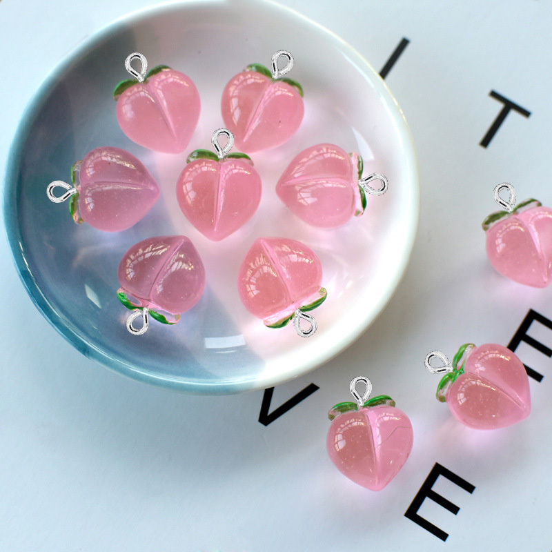 Resin Art Calligraphy - 10 szt. Nowe Przezroczyste Brzoskwiniowe Płaskie