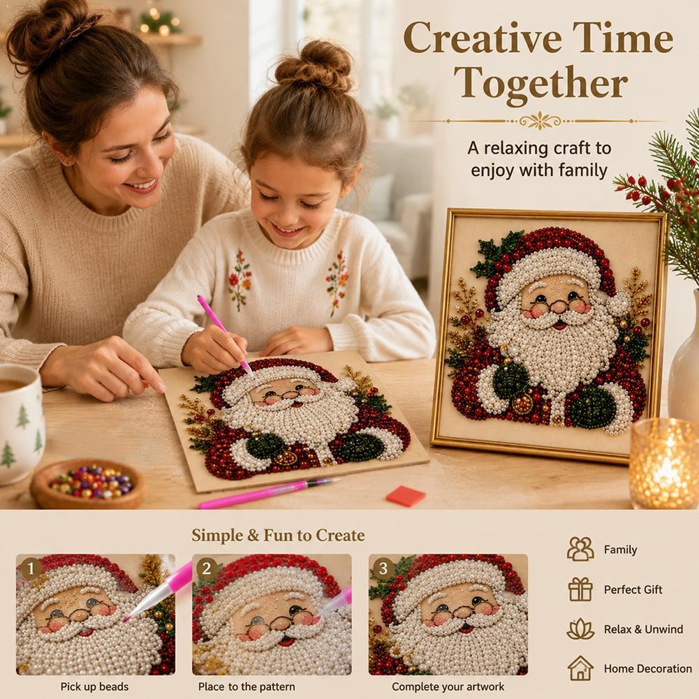 Resin Art Kit - Świąteczny Zestaw DIY z Perłami i
