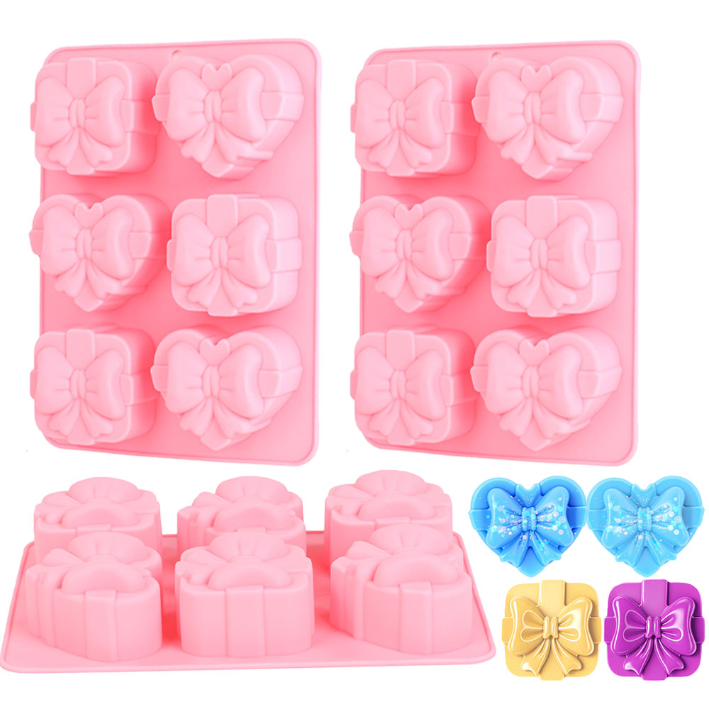 Resin Art Heart - Forma Silikonowa Kwadratowe Serce 6 Gniazd