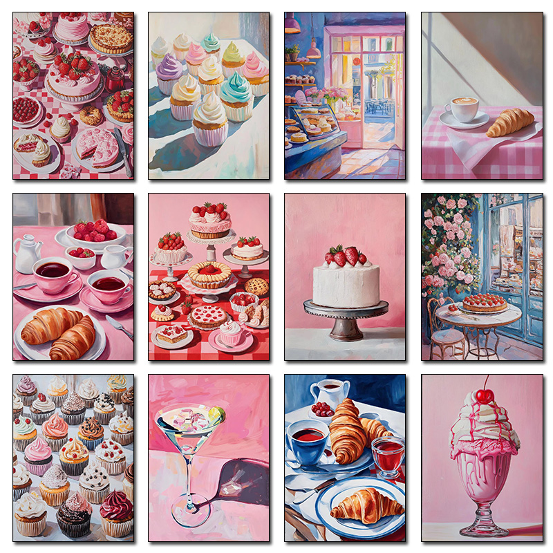 Resin Art Kitchen - Różowe Makaroniki, Tort Lodowy, Słodkie Jedzenie