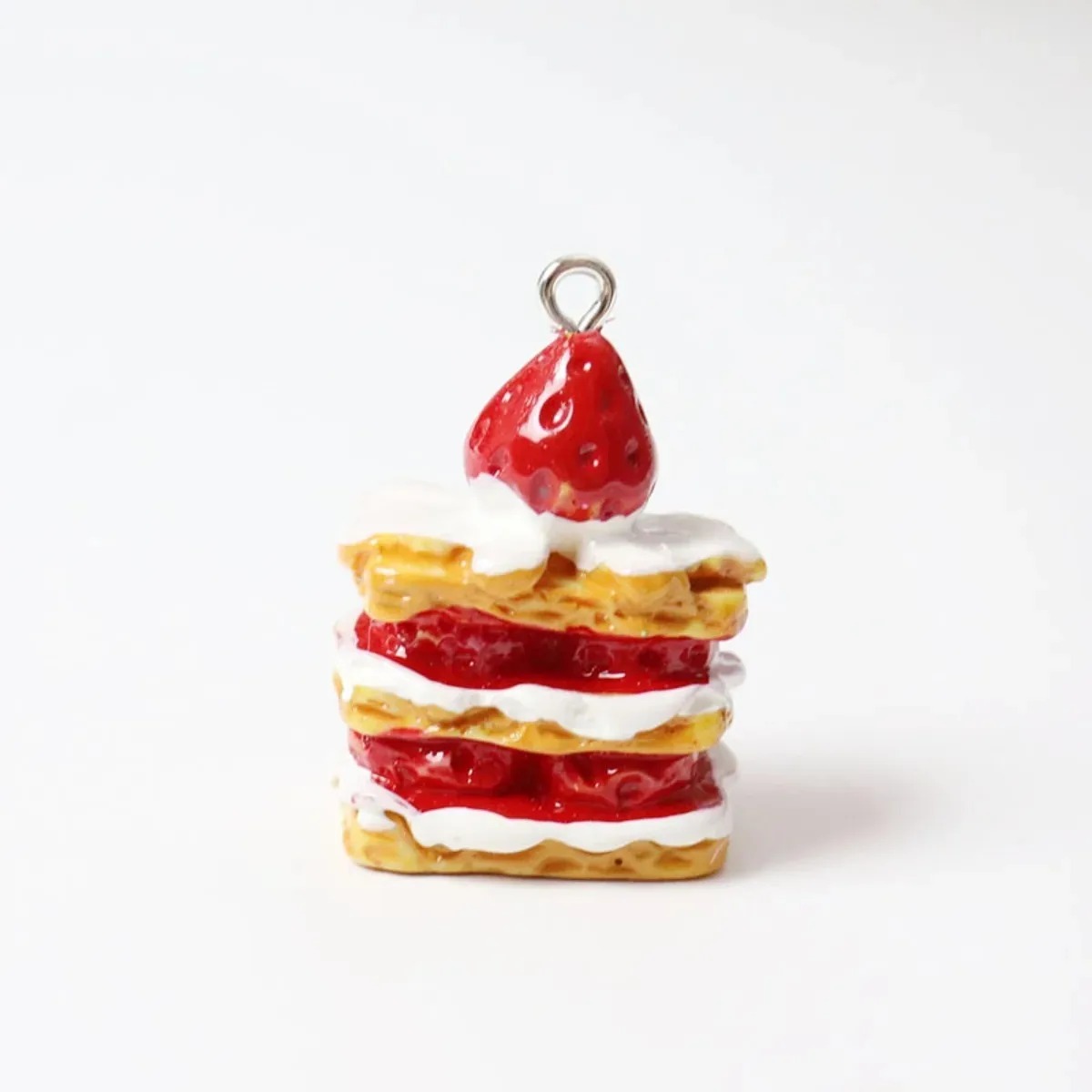 Resin Art Calligraphy - 10 sztuk Mini Symulowane Ciasteczka Truskawkowe