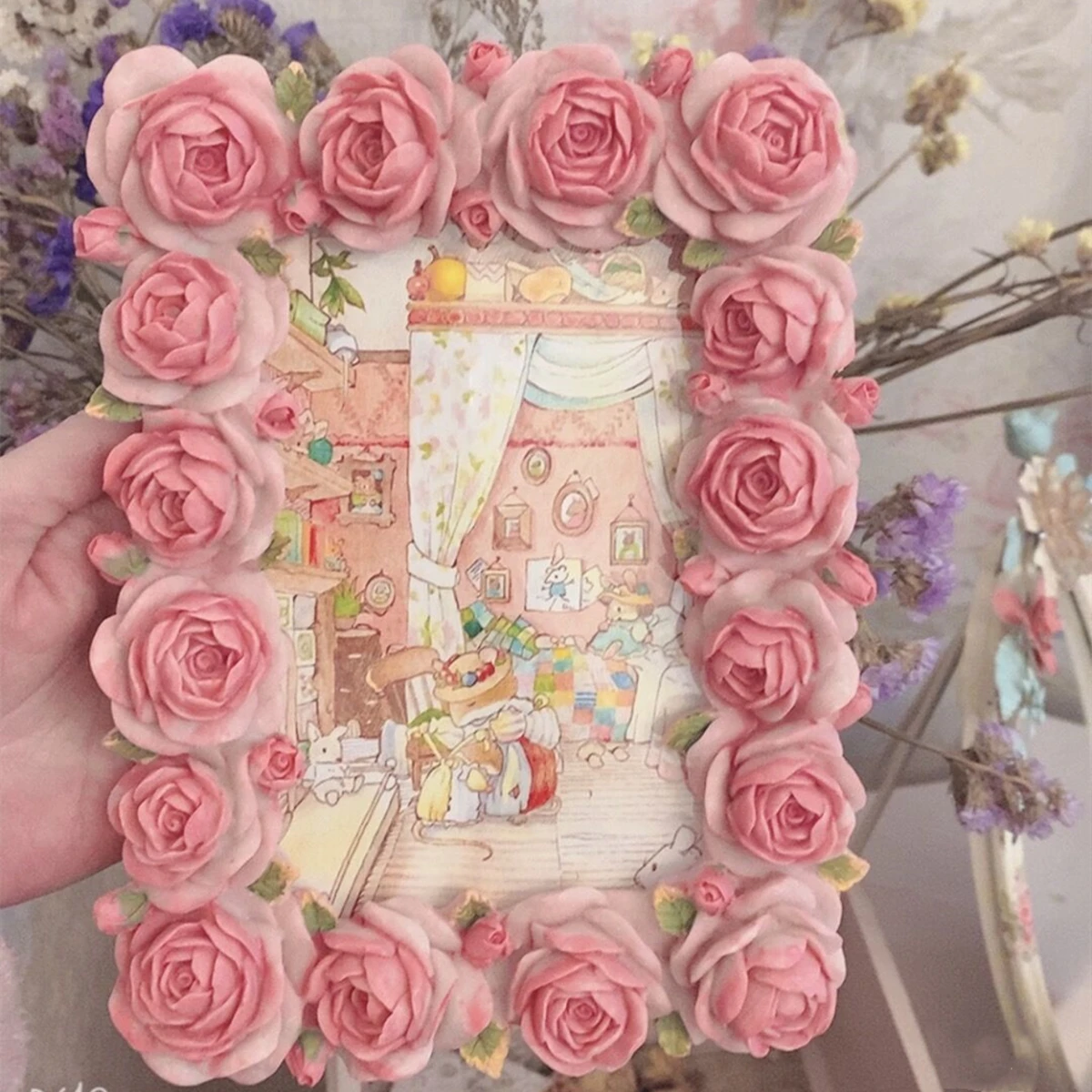 Różowa róża z serii ciepłych ż – Resin Art Photo Frame recenzja i cena