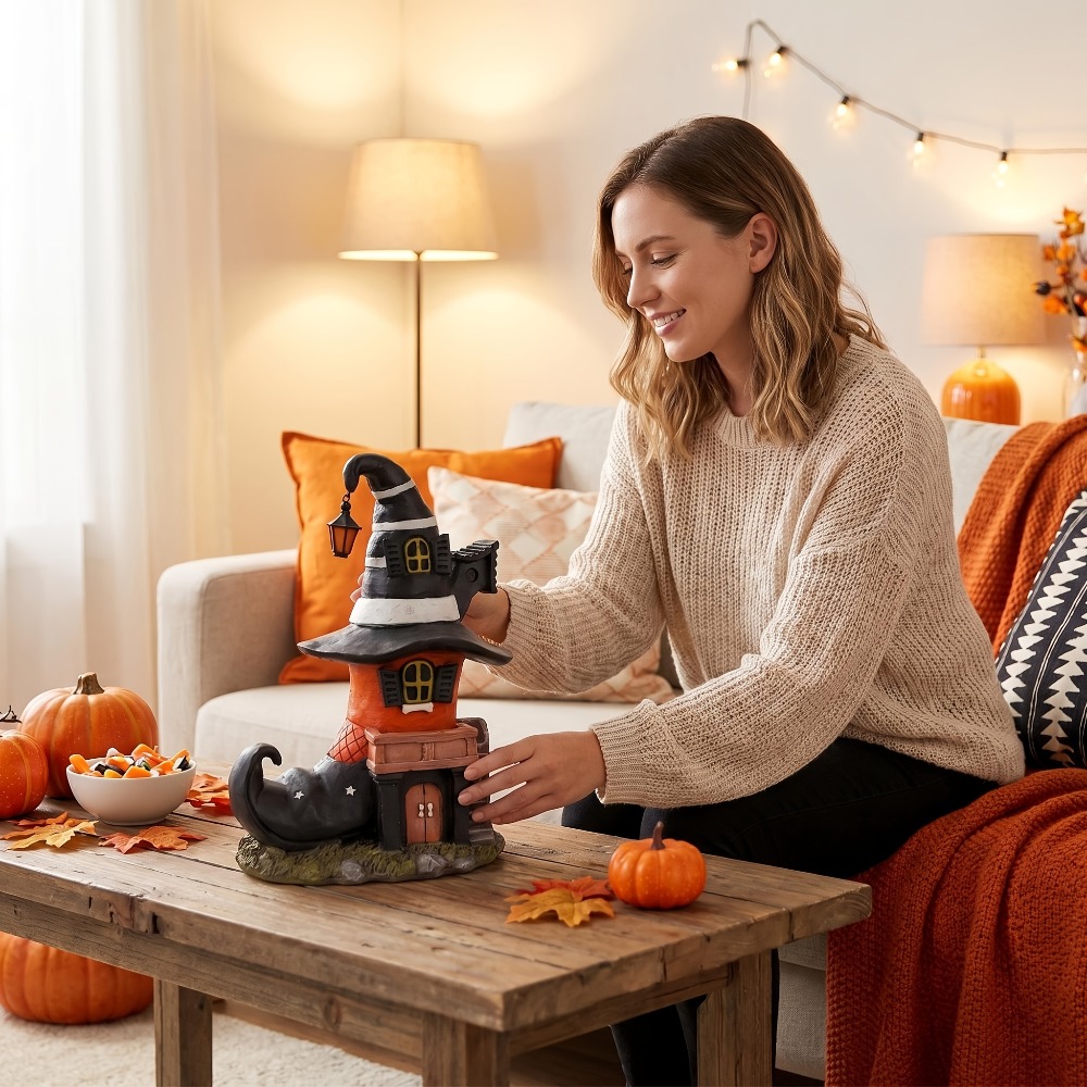 Halloweenowa ozdoba z żywicy w – Resin Art Coffee Table recenzja i cena