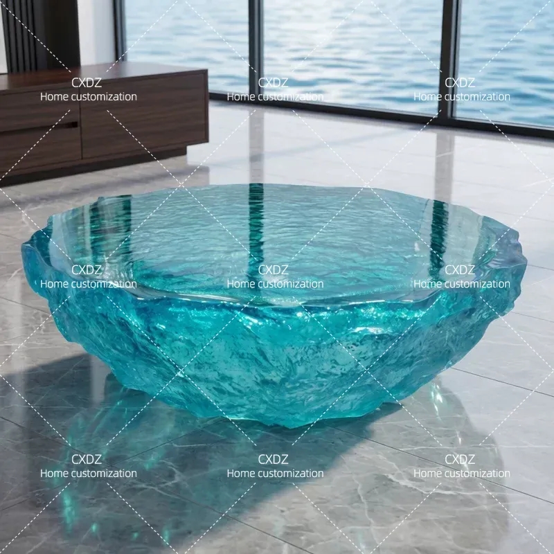 Luksusowy przezroczysty okrągł – Resin Art Coffee Table recenzja i cena