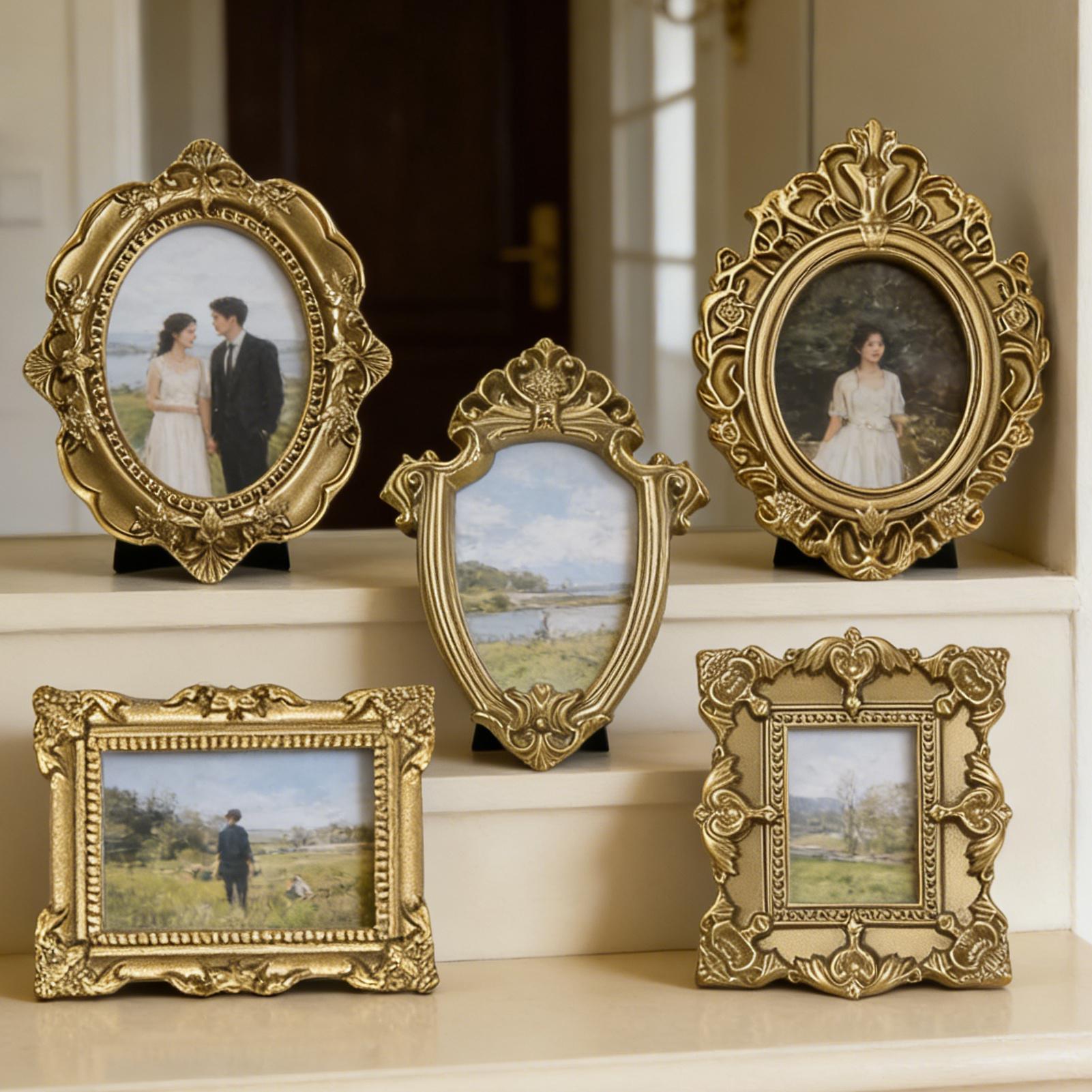 5/9 szt. Złote Ramki na Zdjęci – Resin Art Photo Frame recenzja i cena