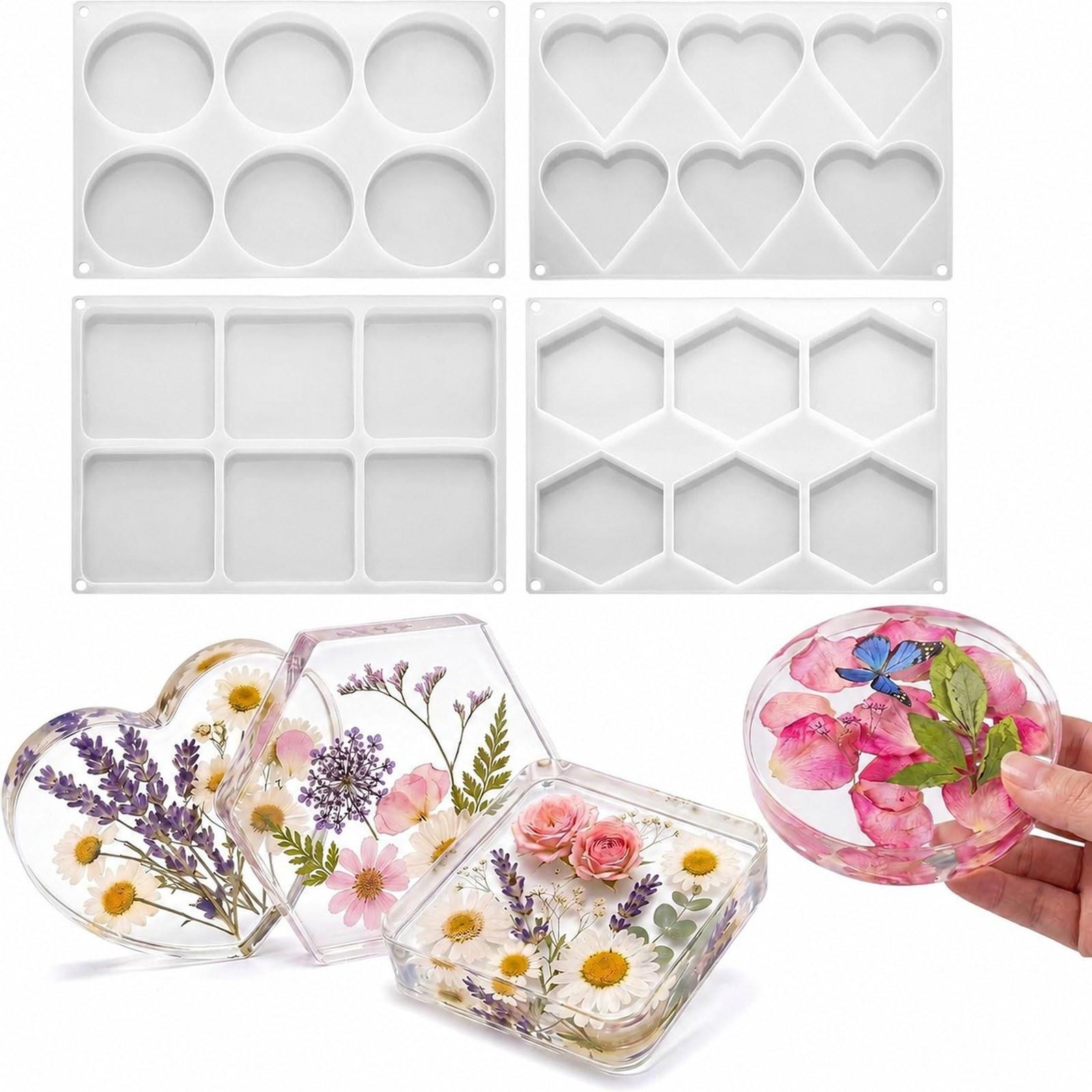 4 szt. Głębokie formy do żywic – Resin Art Coasters recenzja i cena