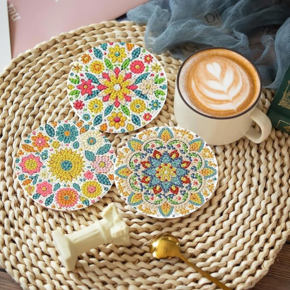 Zestaw 8 podkładek do napojów  – Resin Art Flower recenzja i cena
