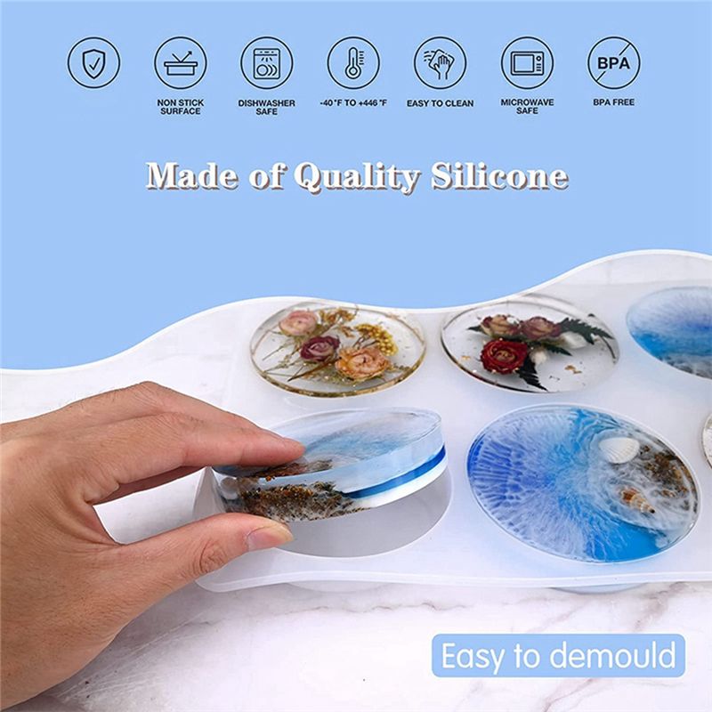 Formy silikonowe do podkładek  – Resin Art Coasters recenzja i cena