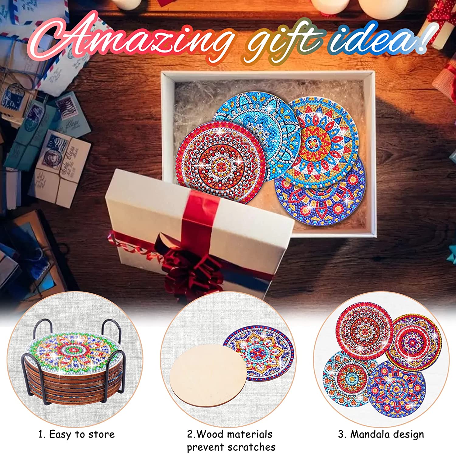 CHENISTORY 8 szt. Podstawki po – Resin Art Coasters recenzja i cena